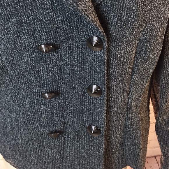 Saks 5th Ave gray blazer w conical buttons - Picture 2 of 6